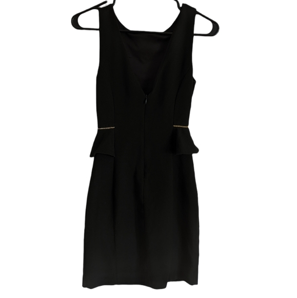 ZARA pencil peplum dress with gold chain detail size S Small - Picture 6 of 7